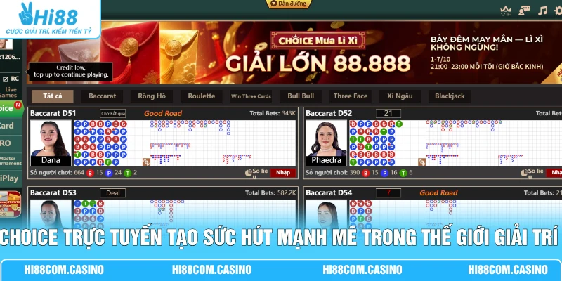 Top 5 Game Hot Tại CHOICE Trực Tuyến Làm Chao Đảo Giới Cược CHOICE trực tuyến tạo sức hút mạnh mẽ trong thế giới giải trí số
