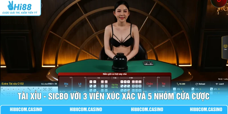 Tài Xỉu - Sicbo Với 3 Viên Xúc Xắc Và 5 Nhóm Cửa Cược Tài Xỉu - Sicbo Với 3 Viên Xúc Xắc Và 5 Nhóm Cửa Cược